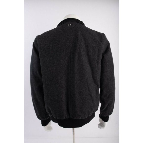 Calvin Klein Mens M Wool Bomber Jacket Coat Gray - Picture 4 of 7